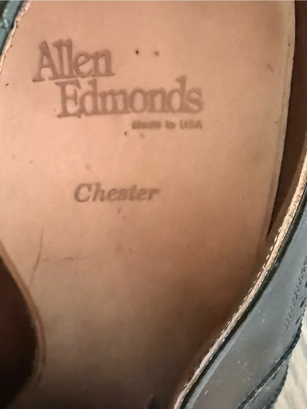ALLEN EDMONDS Chester Oxford Size 10.5 Shoe trees Included
